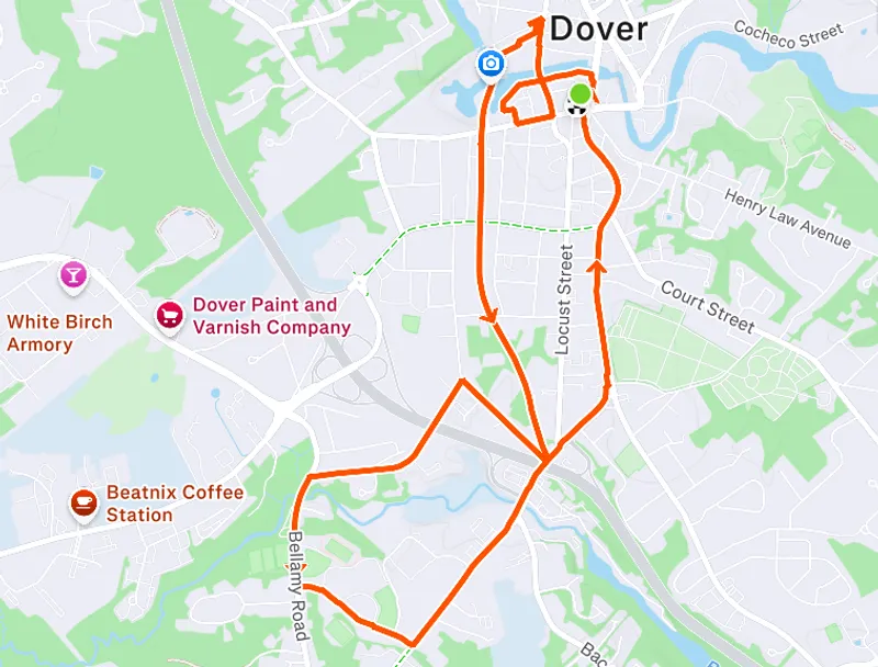 Map for AF's Community Trail 5 Mile