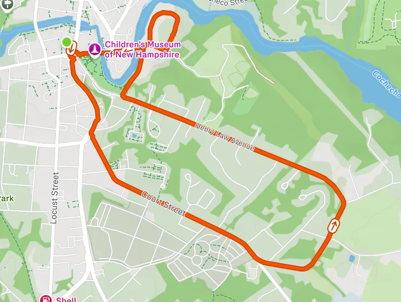 Map for Red's 3 Mile