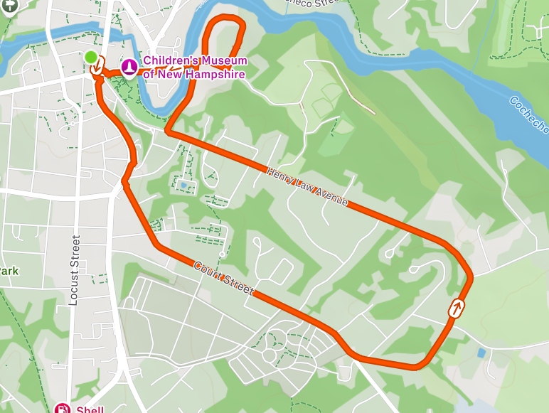 Map for Red's 3 Mile